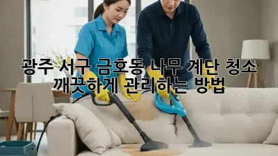 광주 서구 금호동 나무 계단 청소, 깨끗하게 관리하는 방법